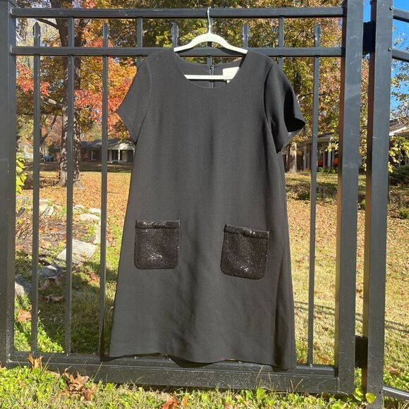 Kate Spade Sequin Beaded Pocket Shift Dress - Picture 1 of 8